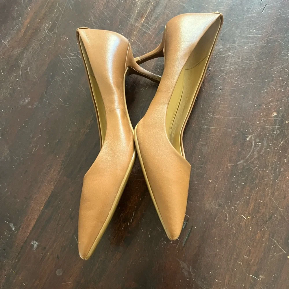 Michael Kors Tan Leather Women's Shoes small heel